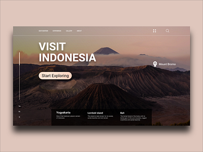 "Visit Indonesia" Landing page graphic design landingpage ui ux website