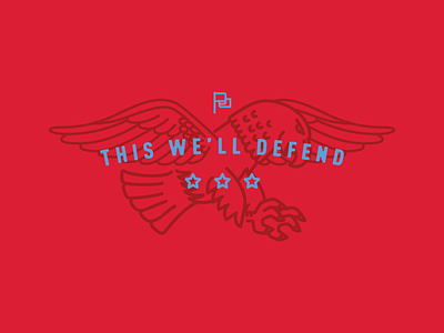 This We'll Defend america army design eagle flag illustration minimal patriotism united states usa vector veterans veterans day