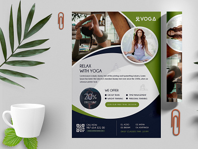 Yoga Flyer business clean corporate corporate flyer fitness fitness flyer flyer flyer design flyer design ideas flyer template gym modern print ready yoga yoga class yoga design yoga flyer yoga flyer template yoga idea