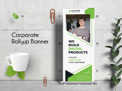 Business Roll Up Banner ad ads billboard business business rollup clean corporate flyer corporate rollup creative market flyer minimal offer pixelpick poster print rollup rollup banner rollup design rollup template sale