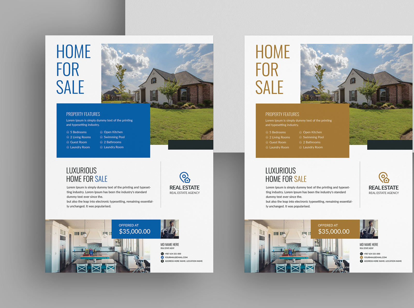 Real Estate Flyer by Pixelpick on Dribbble