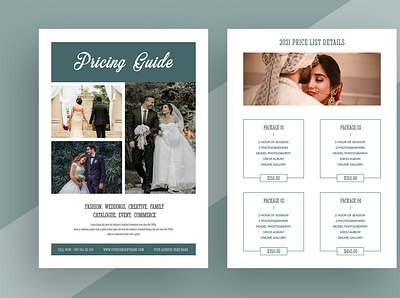 Photography Pricing Guide Flyer a4 flyer both side design both side flyer clean creative market etsy flyer flyer template new flyer photograph photography design photography flyer pricing guide pricing guide flyer print ready print template wedding design wedding flyer wedding pricing list