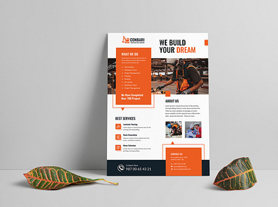 Construction Flyer Template ads architecture builder building business company construction construction banner construction design construction flyer construction template flyer flyer design flyer template home industrial marketing professional real estate services