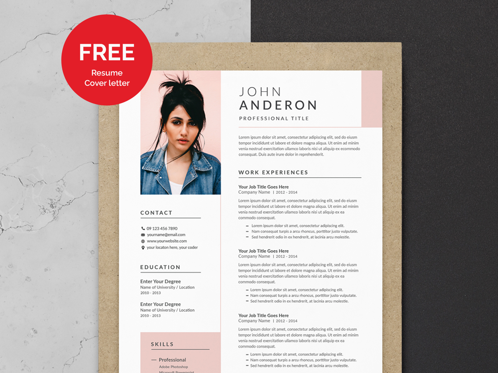 Free Resume Template Download by Pixelpick on Dribbble