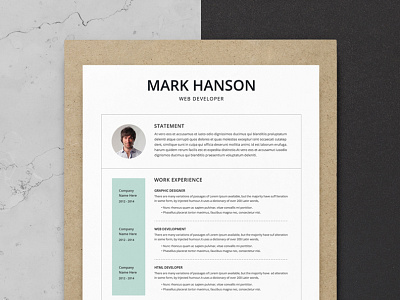 Clean Resume clean resume cv cv design download free resume minimal resume modern resume resume resume design resume template sale word resume