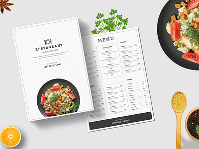 Minimalist Food Menu