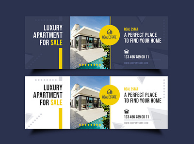 Real Estate Facebook Cover Template cover template