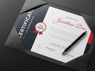 Certificate Template fashion clean certificate