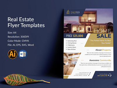 Free Real Estate Flyer Templates leaflet