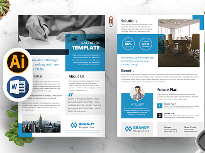 Case Study Flyer Template layout