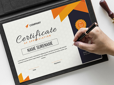 Certificate Template fashion clean certificate