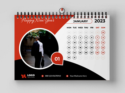 Desk Calendar Template 2023 corporate