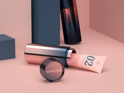 NOURISE - Skincare Branding blue brand identity branding design graphicdesign logo minimal minimalist natural package package design packaging pink purple skincare vector watercolor