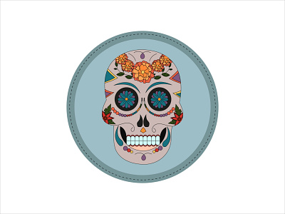 calavera art branding calavera design graphic design icon illustration mexican minimal sticker sugarskull vector