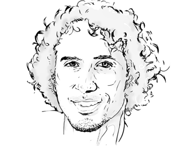 Arik curlyhair doodle face illustration portraitart portraits sketch