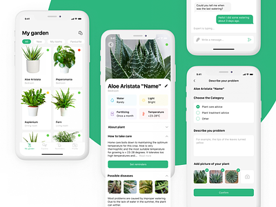 Plantapp - app for plant care advice app app design application care chat app chatbot design expert garden plant plant app ui ui design ux ux design