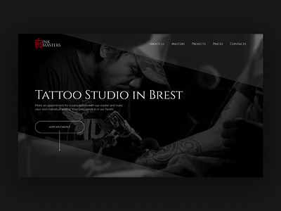 Tattoo studio - Landing page | Web design concept