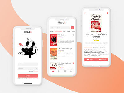 App concept for reading | UI Design app app design application book illustration reading reading app ui ui design ux