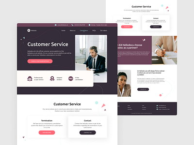 Customer Service - Landing page customer service service ui ui design ux ux design web web design website