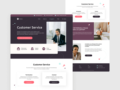 Customer Service - Landing page