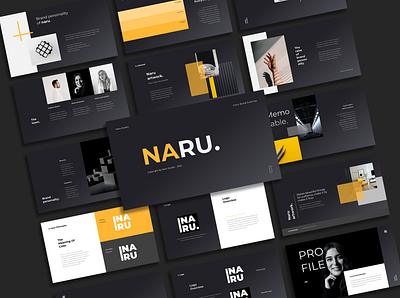 Naru Presentation Template branding design google slides minimal powerpoint powerpoint template presentation design presentation template typography