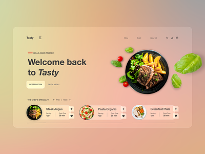 Restaurant Webpage Design Concept