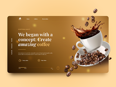 Coffee Web Design Landing Page