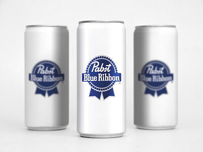Minimal PBR can beer logo minimal pabst packaging pbr