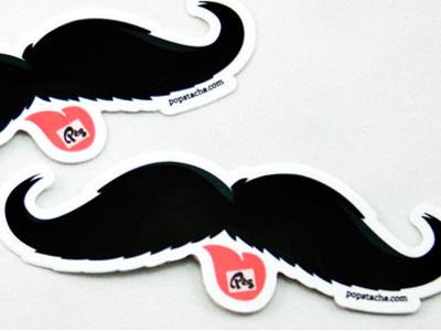 Pop 'stache Festival Stickers branding festival moustache music mustache popstache stache sticker stickers tongue