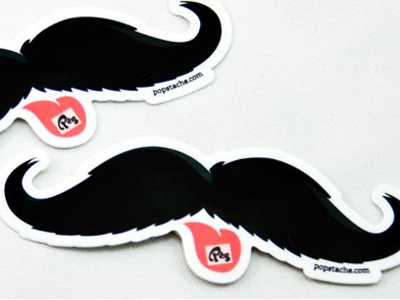 Pop 'stache Festival Stickers