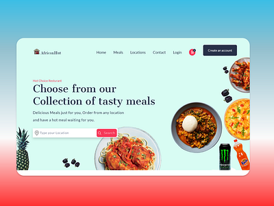 Food Ordering service - Resturant adobe xd african food app best ui design catering services design food food and drink food app food ordering website resturant website design
