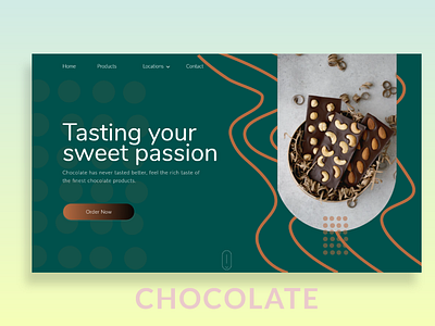 pastry website design hero section design