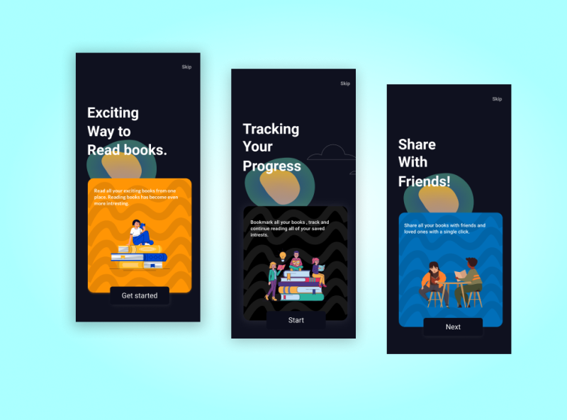 Onboarding App design for Book Reading App by Peter Rock on Dribbble