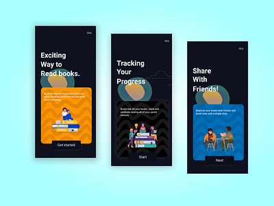 Onboarding App design for Book Reading App