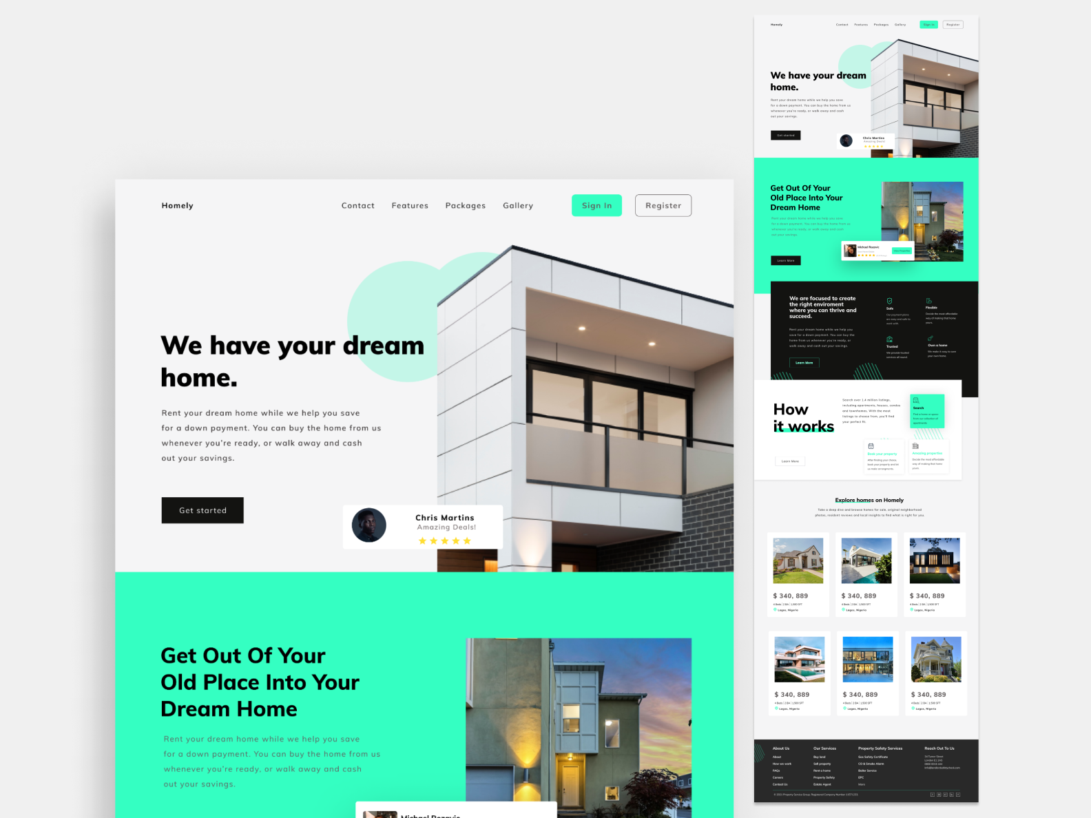 Real Estate Landing Page design by Peter Umeh Abidemi on Dribbble