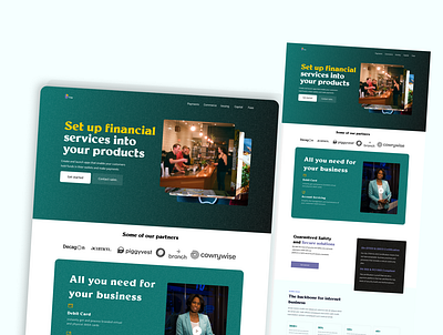 Financial Service website Design agency website best ui design illustration landingpagedesign website design