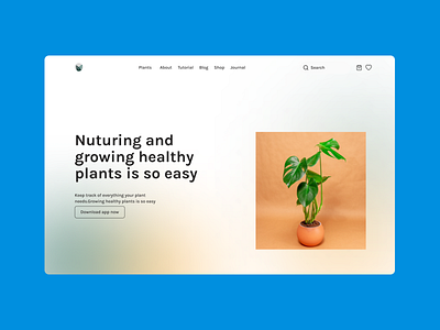 Plant website Landing best ui design branding design illustration landingpagedesign logo website design