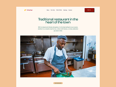 Fingerlicking : Restaurant About Us page Design best ui design chef eating food restaurant restaurant landing page design website design