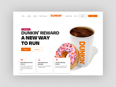 Dunkin Donut website Design