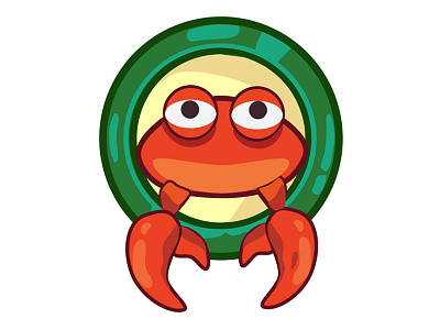 vector icon. crabs. circle. character. game .cartoon cartoon character circle crab eyes game gamedev icon ocean red vector
