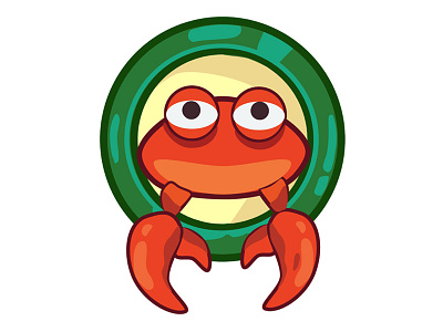 vector icon. crabs. circle. character. game .cartoon