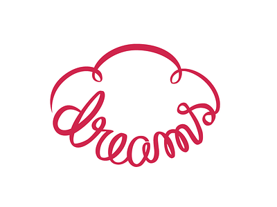 Dreams brush lettering logo typography