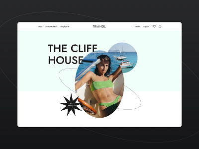 E-Commerce redesign concept cover design ecom ecommerce fashion shop swimwear typography ux vector web
