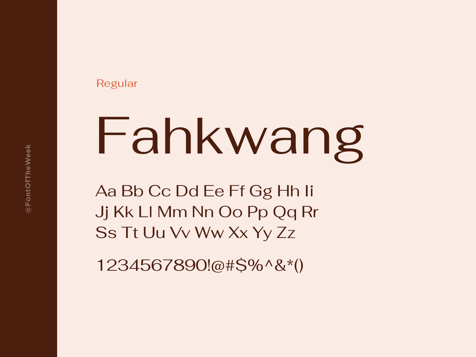 Fahkwang by Font of the Week on Dribbble