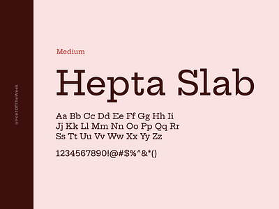 Hepta Slab app design design design inspiration font font inspiration font of the week fotw free fonts free typeface google fonts graphic design interface type inspiration typeface typography ui user experience user interface ux web design