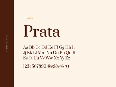 Prata app design design design inspiration font font inspiration font of the week fotw free fonts free typeface google fonts graphic design interface type inspiration typeface typography ui user experience user interface ux web design