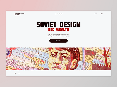 Soviet Design. Red Wealth: homepage (third version) design figma figma design geekbrains home homepage minimal mosaic soviet union student student work ui ussr web web design