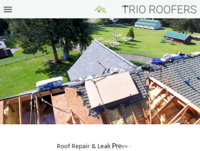 Trio Roofers mobile layout