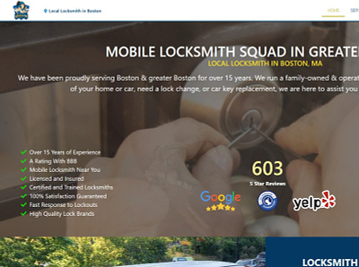 Mobile Locksmith Squad Website Revamp branding design elementor elementor pro elementor pro locksmith logo ui ux webdesign