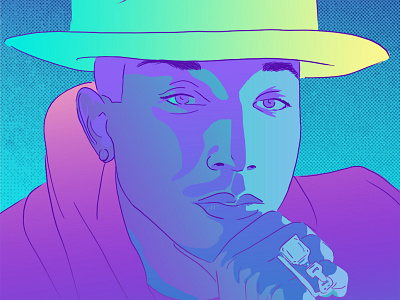 Pharrell Digital Illustration digital illustration digital painting illustration pharrell photoshop portrait